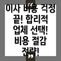 원룸/투룸 이사 비용 완벽 가이드: 합리적인 포장이사 업체 선택과 비용 절감 전략