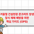 건설현장 콘크리트 보온 및 양생작업 재해예방 OPS