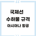 아시아나 항공 국제선 수하물 규정