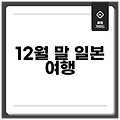 12월 말 일본 여행