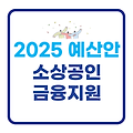 2025년 예산안 소상공인 금융지원 내용 자세히 알아보기