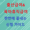 출산급여 & 육아휴직급여, 한 번에 끝내는 신청 가이드!