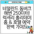 네덜란드 돔버크 해변 250미터! 럭셔리 홀리데이 홈 & 호텔 예약 완벽 가이드