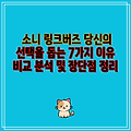 소니 링크버즈 당신의 선택을 돕는 7가지 이유 비교 분석 및 장단점 정리