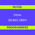 [프로그래머스 59034] MySQL - Level1 모든 레코드 조회하기