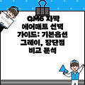 QM6 차박 에어매트 선택 가이드: 기본옵션 그레이, 장단점 비교 분석
