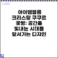 아이엠블룸 크리스탈 쿠쿠르 꽃병: 공간을 빛내는 시대를 앞서가는 디자인