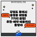 강원도 동해시 송정동 웨딩홀 7가지 꿀팁! 추천·예약·비용까지 총망라