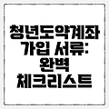 청년도약계좌 가입 서류: 완벽 체크리스트