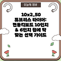 10x2.50 튜브리스 타이어: 전동킥보드 10인치 & 6인치 휠에 딱 맞는 선택 가이드