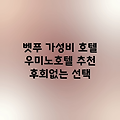 벳푸 우미노호텔, 놀라운 가성비!