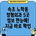 속초시 노학동 정형외과 5곳 정보 안내