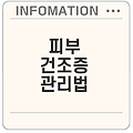 피부 건조증 증상과 원인 및 효과적인 예방 방법