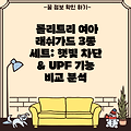 롤리트리 여아 래쉬가드 3종 세트: 햇빛 차단 & UPF 기능 비교 분석