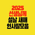 2025 새해 선생님 감사 인사말｜설날 감사 덕담 모음