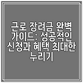 근로 장려금 완벽 가이드: 성공적인 신청과 혜택 최대한 누리기