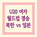 U20 여자 월드컵 | 북한, 일본 결승전 우승 하이라이트