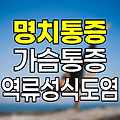 명치 및 가슴 통증 원인 상세 분석, 역류성 식도염부터 대상포진까지