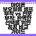 아이폰 보호필름 셀프 부착 vs 전문 부착: 완벽한 선택을 위한 꼼꼼 비교 가이드