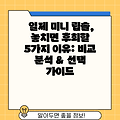 일제 미니 립솔, 놓치면 후회할 5가지 이유: 비교 분석 & 선택 가이드