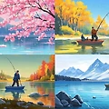 계절별 낚시 팁 – 봄, 여름, 가을, 겨울 낚시의 차이점