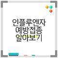 인플루엔자 예방접종 알아보기