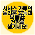 시서스 가루의 놀라운 효능과 복용법: 건강을 챙기세요!