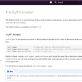 python:: formatter - ruff // black을 대신하는