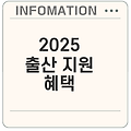 2025년 출산 혜택 총정리