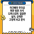 아크배라 무타공 현관 방문 자석 도어스토퍼: 깔끔한 설치, 강력한 고정력 비교 분석