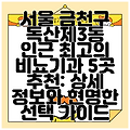 서울 금천구 독산제3동 인근 최고의 비뇨기과 5곳 추천: 상세 정보와 현명한 선택 가이드