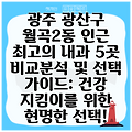 광주 광산구 월곡2동 인근 최고의 내과 5곳 비교분석 및 선택 가이드: 건강 지킴이를 위한 현명한 선택!