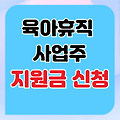 2025 육아휴직 사업주 지원금 - 신청방법, 우선지원 대상기업, 지원금액