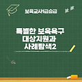 특별한 보육욕구 대상 지원과 사례탐색1