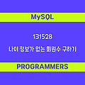 [프로그래머스 131528] MySQL - Level1 나이 정보가 없는 회원 수 구하기