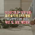 인스타그램 DM 답장 읽음 표시 숨기기| 3가지 방법 비교분석 | DM, 읽음 확인, 팁, 설정, 개인정보