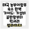 태국 농부아람푸 숙소 완벽 가이드: 가성비 끝판왕부터 럭셔리 빌라까지!