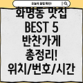 부산 북구 화명2동 반찬가게 BEST 5: 위치, 전화번호, 운영시간 총정리