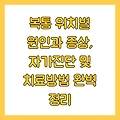 복통 위치별 원인과 증상, 자가진단 및 치료방법 완벽 정리