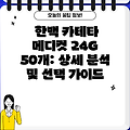 한백 카테타 메디컷 24G 50개: 상세 분석 및 선택 가이드