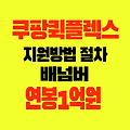 쿠팡 퀵플렉스 택배 배넘버 지원자격 지원절차 월수입 근무조건 업무환경