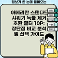 아메리칸 스탠다드 샤워기 녹물 제거 호환 필터 10P:  장단점 비교 분석 및 선택 가이드