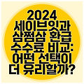 2024 세이브잇과 삼쩜삼 환급 수수료 비교: 어떤 선택이 더 유리할까?