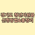 🎯 2025년 경기도 청년지원금 총정리! 신청 방법부터 지원 내용까지!