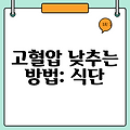 고혈압 낮추는 방법: 식단