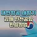 김해공항에서 인천공항 대한항공 환승 전용 내항기