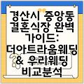 경산시 중앙동 결혼식장 완벽 가이드: 더아트라움웨딩 & 우리웨딩 비교분석