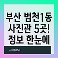 부산진구 범천1동 사진관 5곳 운영정보: 주소, 전화번호, 위치