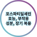 뇌 건강을 위한 포스파티딜세린 효능, 복용방법, 부작용, 장기 복용, 성분