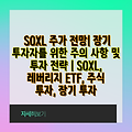 SOXL 주가 전망| 장기 투자자를 위한 주의 사항 및 투자 전략 | SOXL, 레버리지 ETF, 주식 투자, 장기 투자